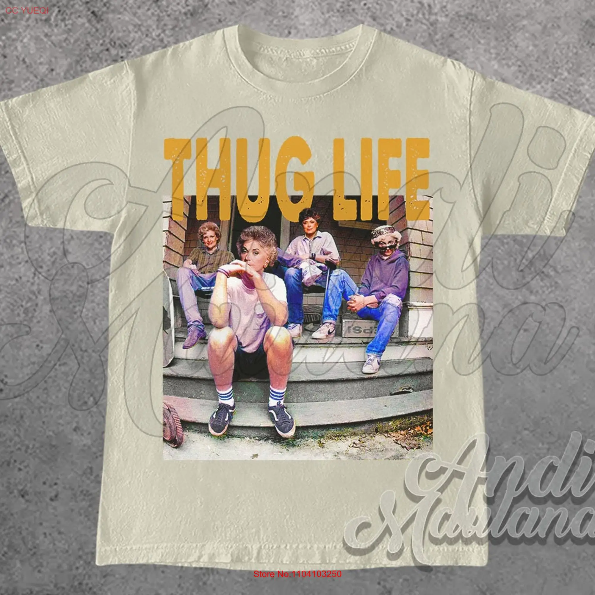 Футболка Golden Girls Thug Life с длинным или коротким рукавом для влюбленных