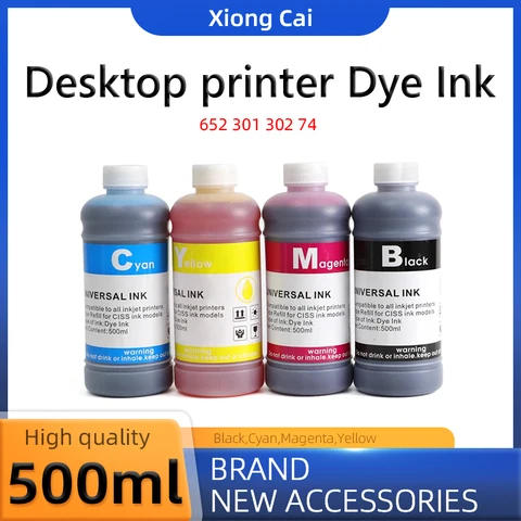 Universal Refill Dye Ink Kit 500ml for HP Epson Canon Brother Lexmark Samsung Dell Printers