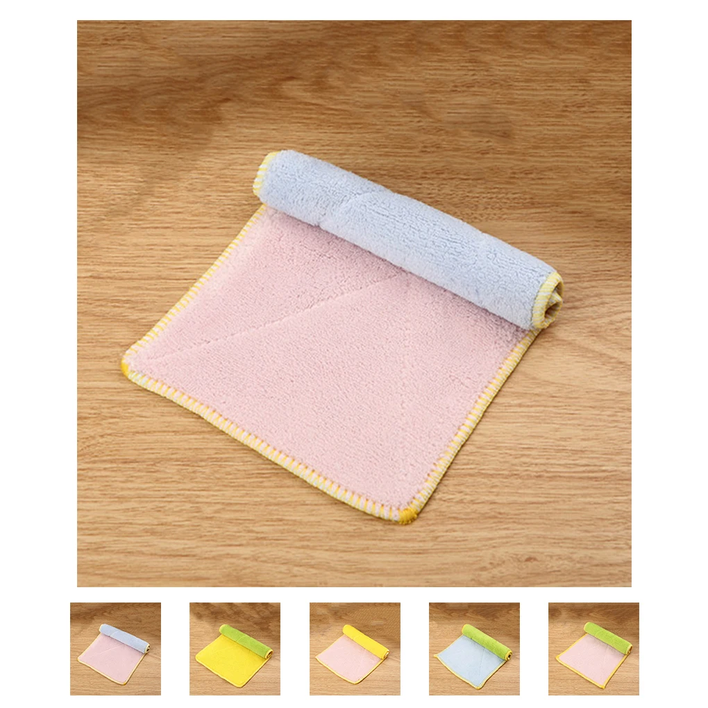 

Double-layer Absorbent Kitchen Dish Cloth Microfiber Kitchen Towel Non-Stick Oil Household Cleaning Wiping Towel Kichen Tools