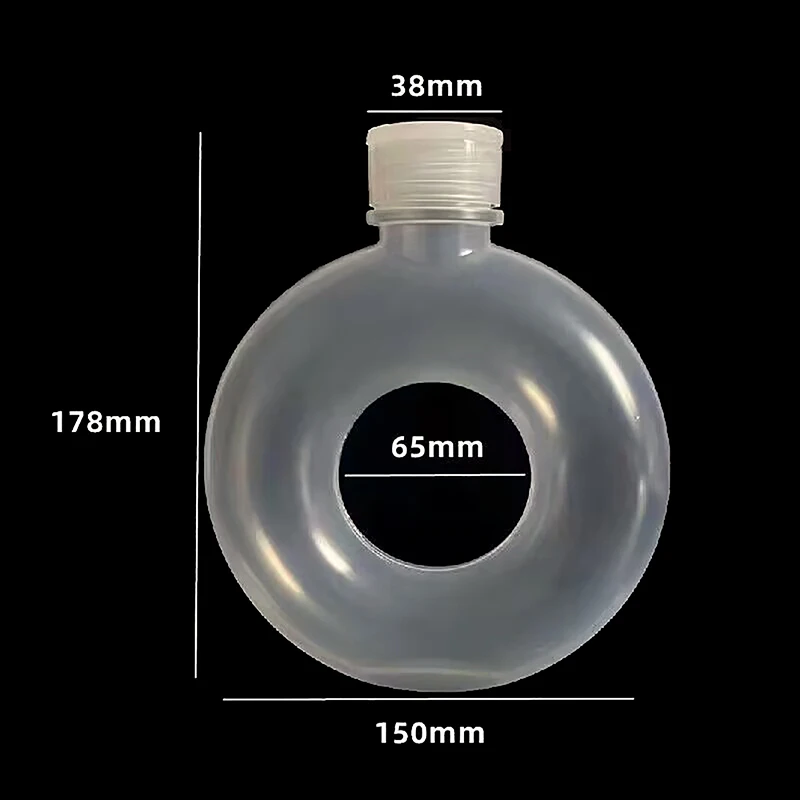 

500ML Donuts Water Bottle for Kids Cartoon Silicone Portable Travel Round Cup Portable Anti Fall Plastic Cup Kids Gift