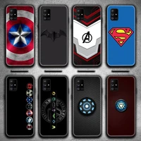 bandai marvel superhero logo phone case for samsung galaxy a52 a21s a02s a12 a31 a81 a10 a30 a32 a50 a80 a71 a51 5g