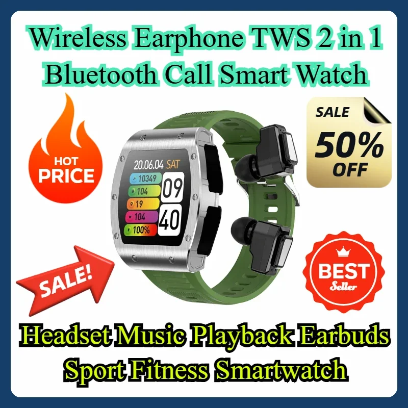 Гарнитура наушники с воспроизведением музыки спортивные умные часы для фитнеса