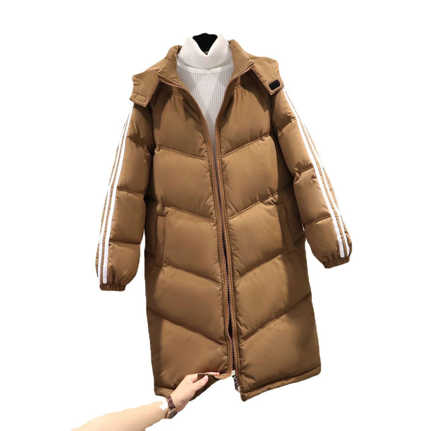 2022new down Cotton Jacket Women's Mid-Length Parkas Coat Winter Parkas Jacket Bread Coat