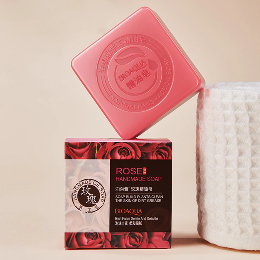 

Natural Organic Herbal Essential Oil Soap Whitening Handmade Soap Skin Remove Acne Deep Cleansing Face Hair Care Bath