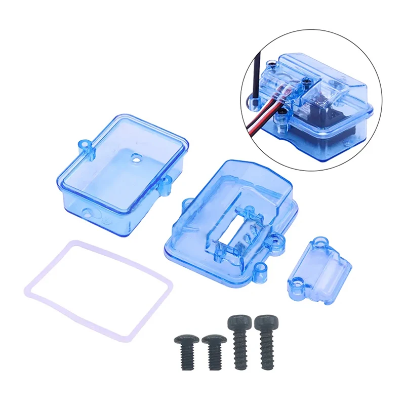 

Прозрачная Водонепроницаемая коробка-ресивер ESC, защитный чехол, герметичная коробка для радиоуправляемых моделей лодок, аксессуары