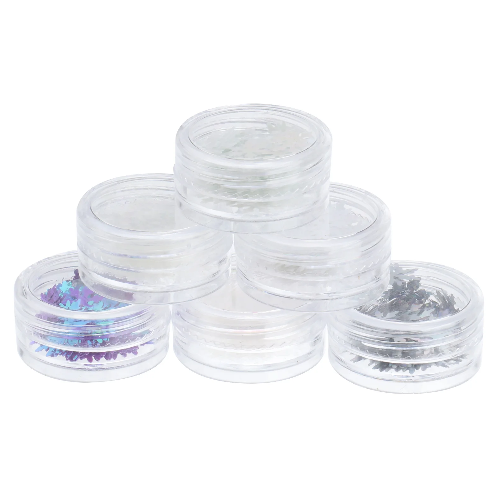 

6pcs Nail Stickers Beautiful Creative Decorative Christmas Snowflake Paillette Sticker Paste for Manicure