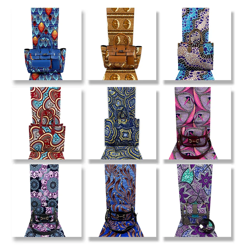 

Versatile Atmosphere Ladies Handbag High Sense Cross-body Bag and African Real Wax Print