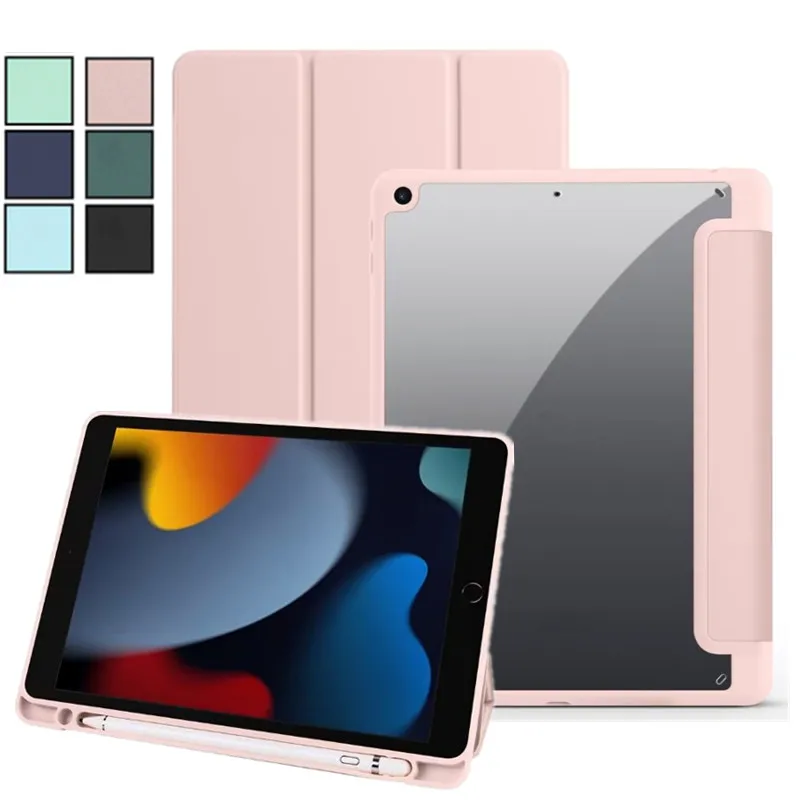 

Чехол для iPad 10 поколения, чехол для планшета 2022 с держателем для карандашей, прозрачный чехол для iPad 10, 9, 8, 7 поколения, чехол 10,9, 10,2