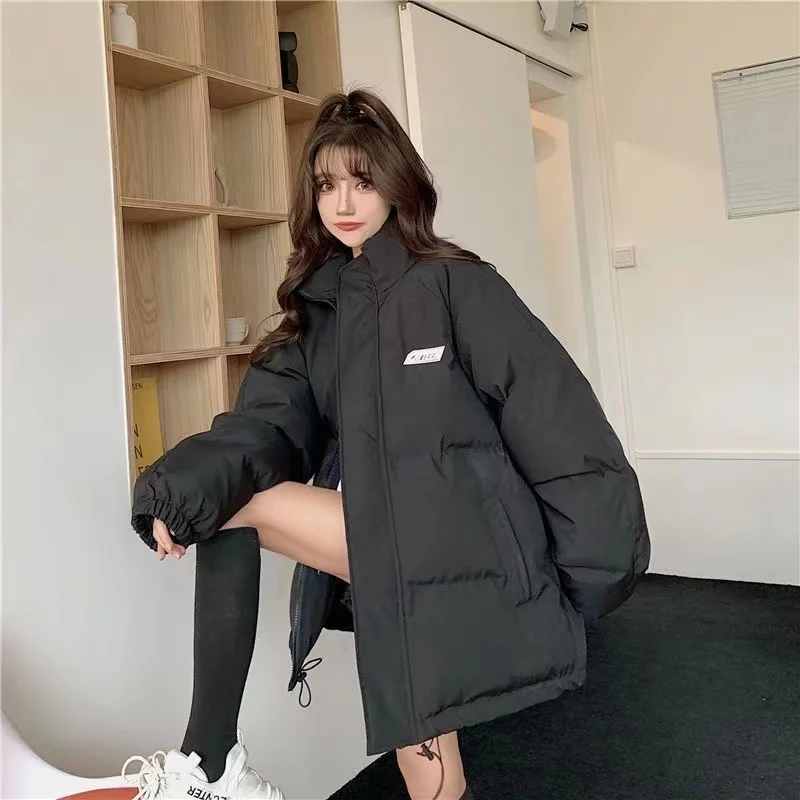 Germinate Chic Cotton Padded Women Klein Blue 2022 Winter Warm Loose Solid Thicken Female Coats