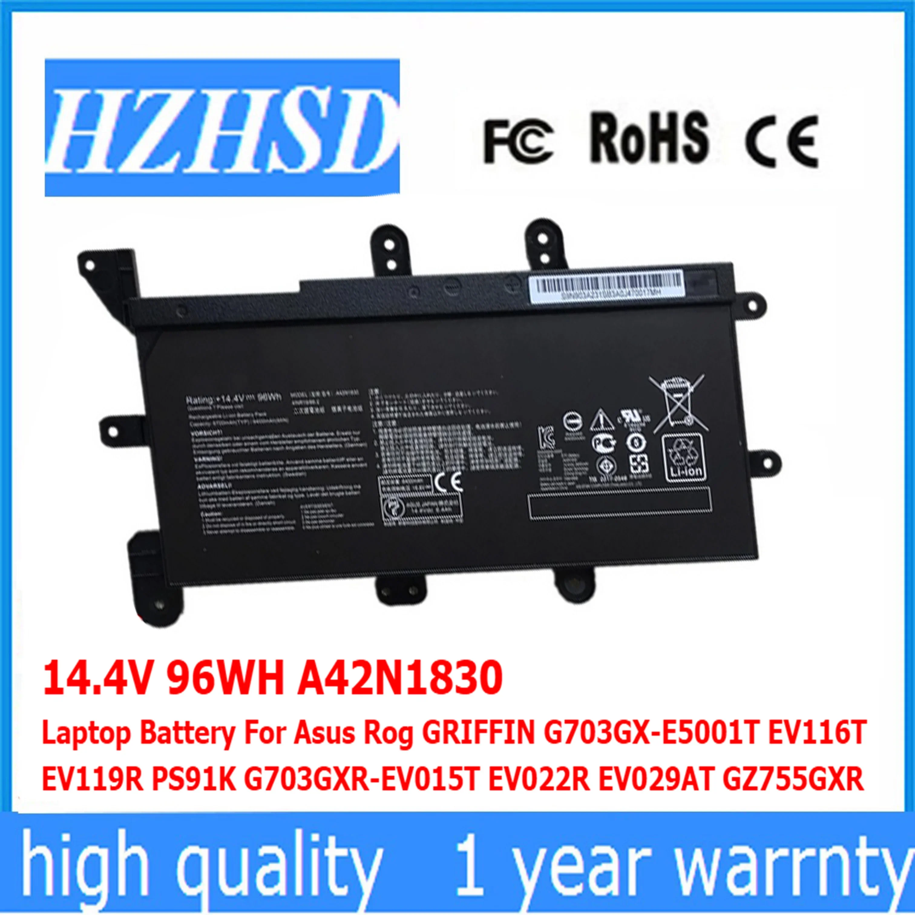 14 4 В 96 Вт H A42N1830 Аккумулятор для ноутбука Asus Rog GRIFFIN G703GX-E5001T EV116T EV119R PS91K G703GXR-EV015T EV022R