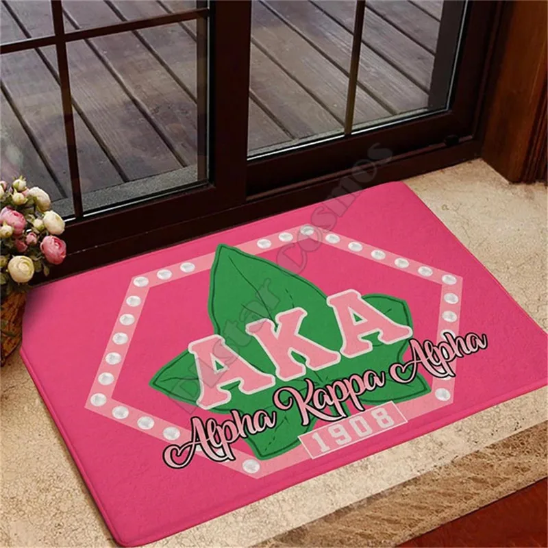 

Alpha Sorority 1908 Doormat 3D Print Doormat Non Slip Door Floor Mats Decor Porch Doormat