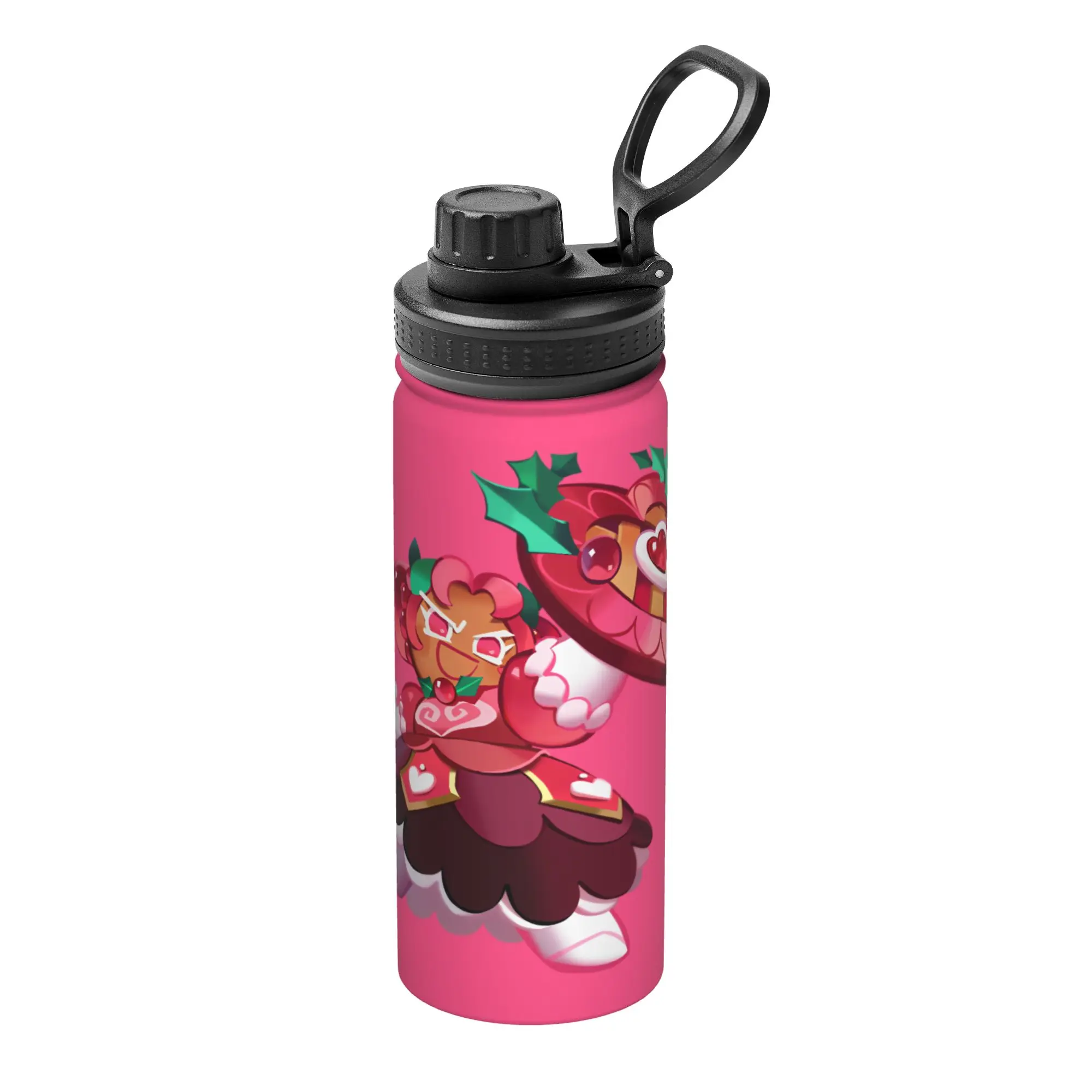 Фото Термокружка Cookies Run Kingdoms 18OZ Hollyberry Cookie, из нержавеющей стали, с двойными стенками, для горячих и холодных напитков №2