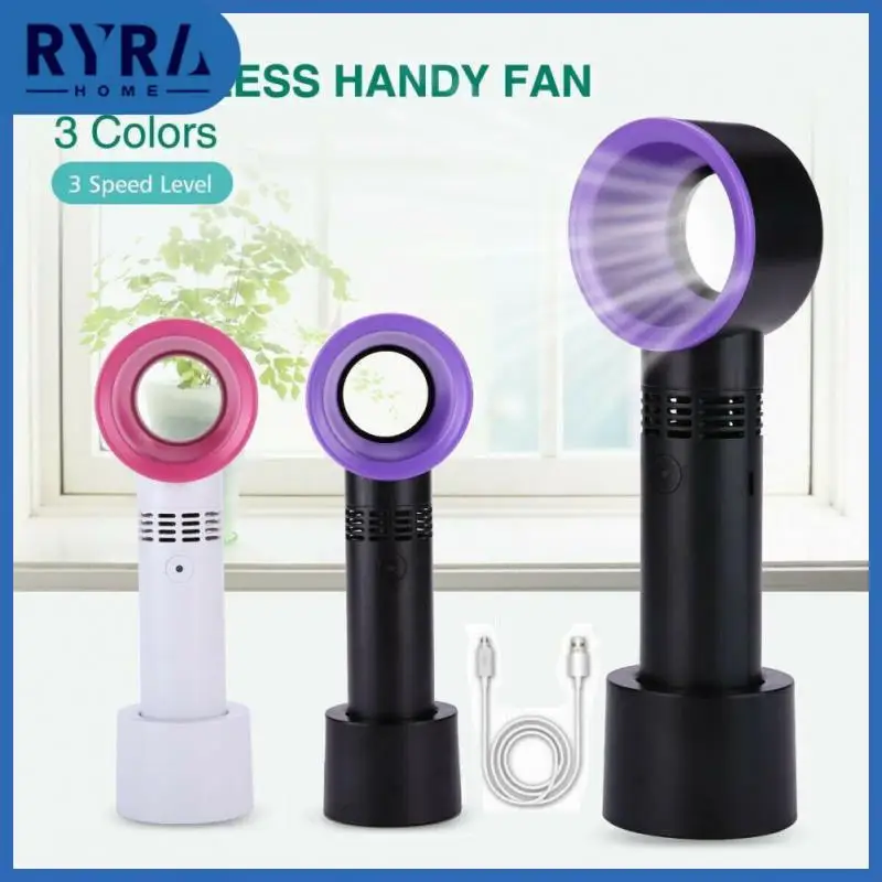 

Portable Safe Electric Fans 360 ° Suction Hand-held Fan Silent Bladeless Fan Air Cooling Fans Easy To Use Air Colder Mini