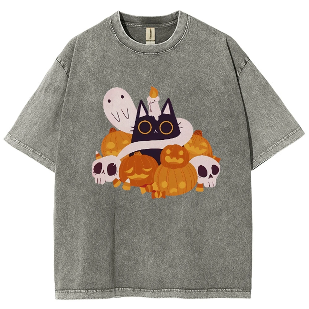 Винтажная стираемая футболка с коротким рукавом и круглым вырезом