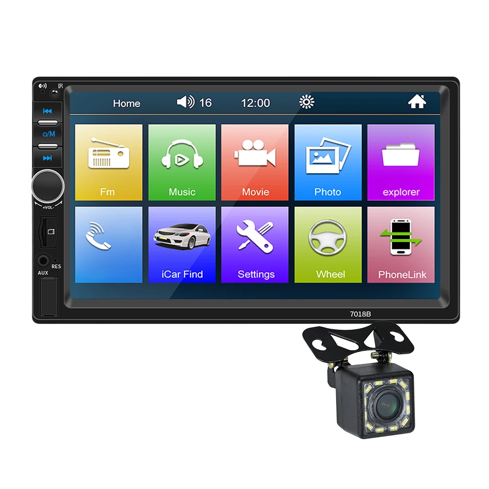 

Portable Car Stereo Touch Screen 7 Inch Car MP5 Player HD Bluetooth-compatible Position Finding USB TF FM Steering Wheel Control