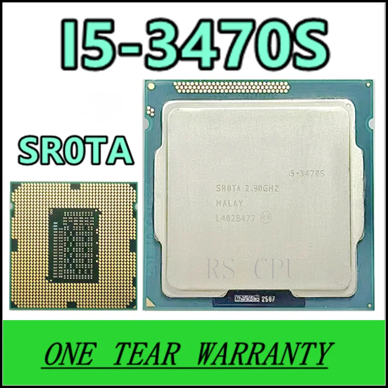 I5-3470S i5 3470S SR0TA 2,9 ГГц четырехъядерный четырехпоточный ЦПУ Процессор 6 Мб 65 Вт LGA 1155