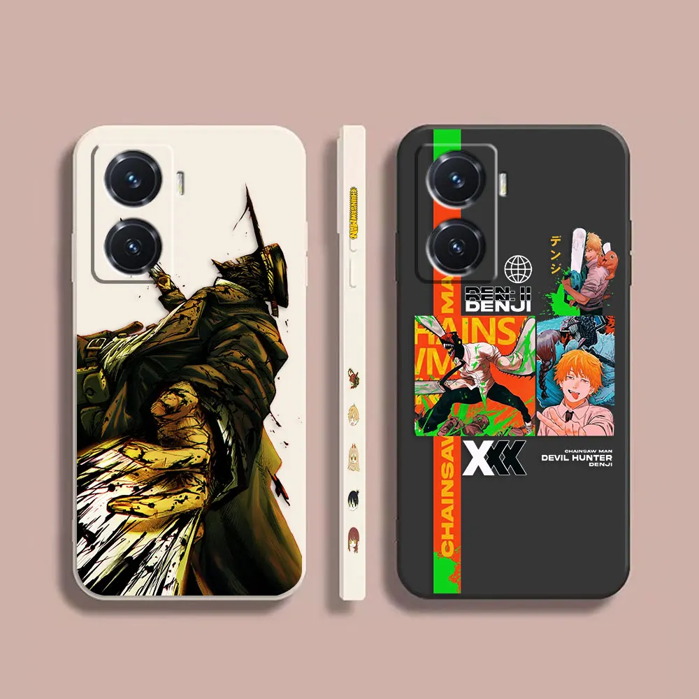 

Case For VIVO Y55S Y55 Y35 Y52S Y66 Y72 Y75 Y73S Y77 5G Y83 Y93 Simple Liquid Funda Capa Shell Case Cover Denji Chainsaw Man