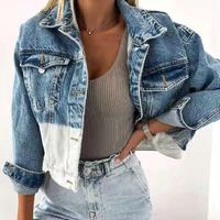 autumn students chic denim casual feminine bf style brief cowboy office lady all match fresh loose coat large size tops jackets