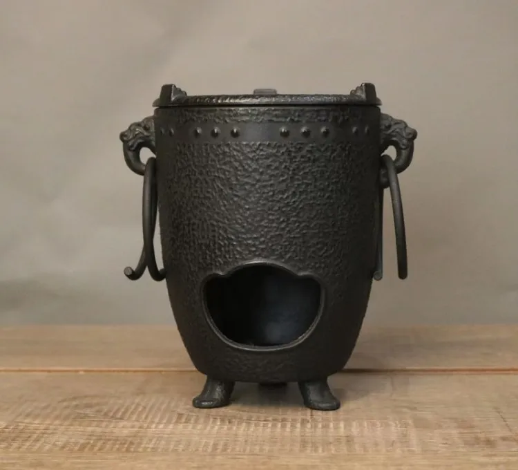 Чугунный мини-гриль для барбекю приготовление чая воды кипячения кофе