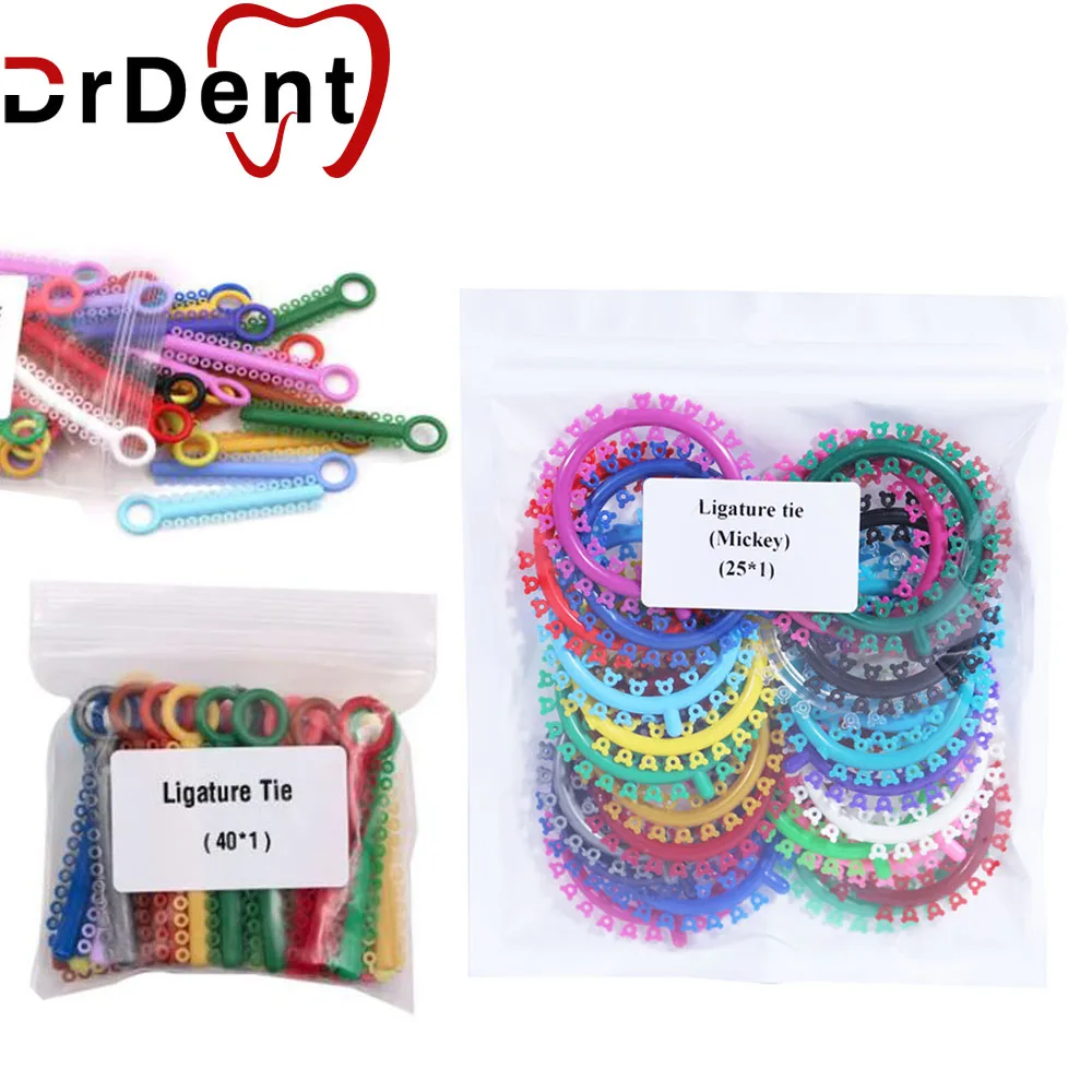 

Correction Ligatures Braces Disposable Dental Material Mixed Transparent Color Dentist Elastic Rubber Bands