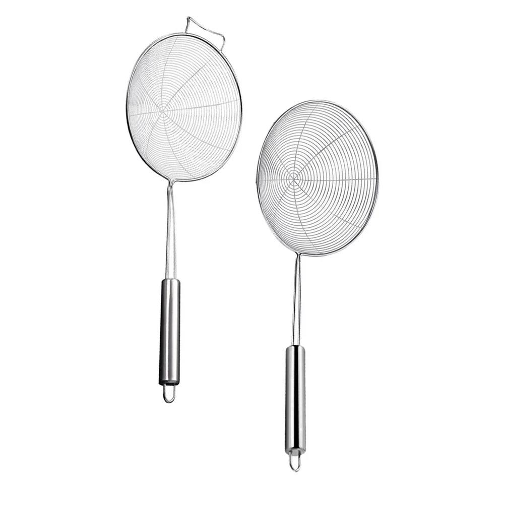 

Strainer Skimmer Colander Mesh Spoon Spider Kitchen Fine Stainless Steel Sieve Slotted Skimmers Cooking Oil Frying Spoons Sifter