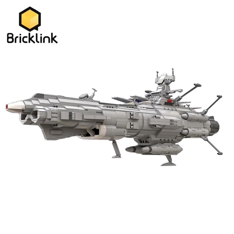 

Военный корабль Bricklink MOC, высокотехнологичный истребитель, армированный военно-космический корабль Andromeda 2199, строительные блоки, игрушки для детей, подарок