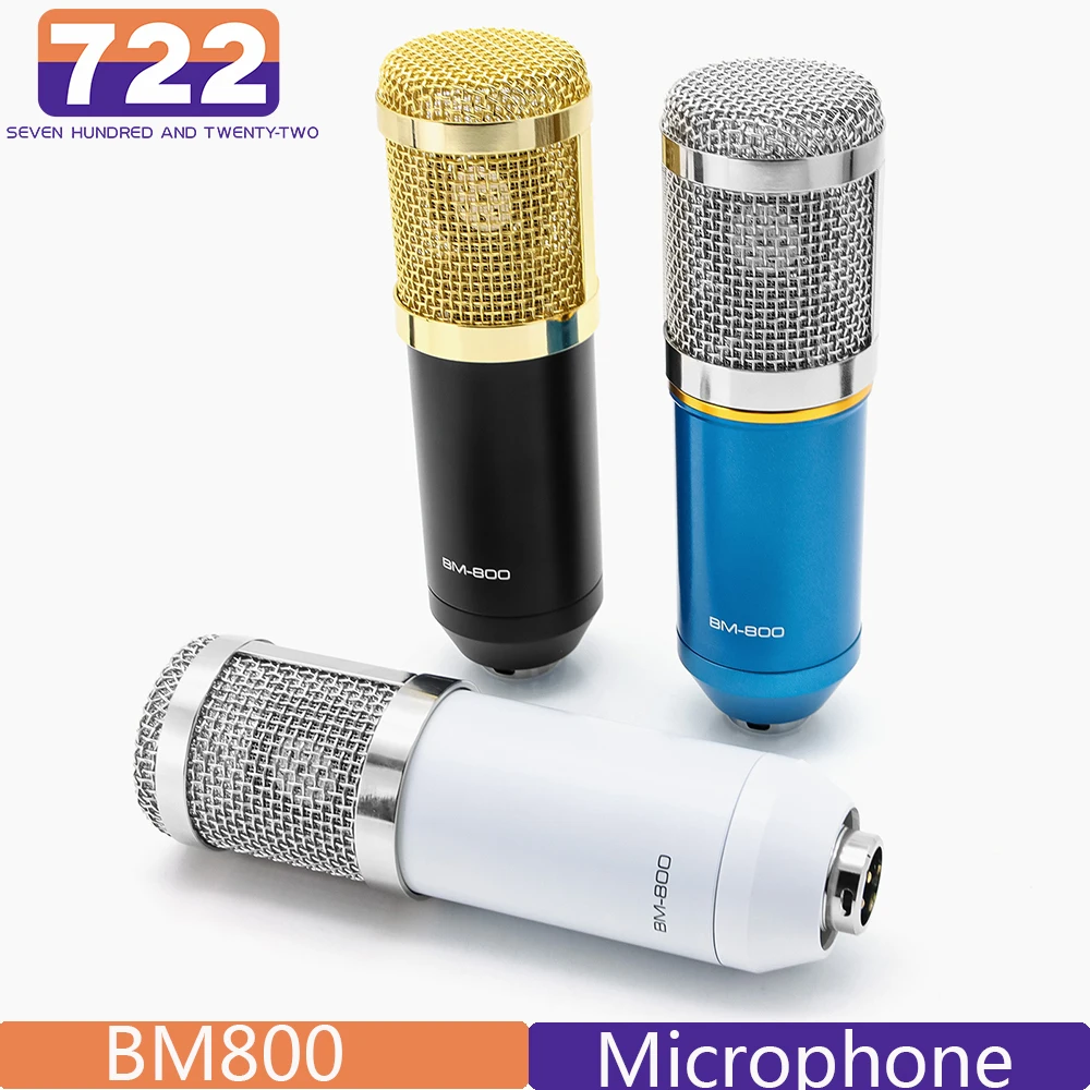 BM 800 Professional Microphone BM800 Mic Studio Condenser Microphone for Karaoke Podcast Recording Live Streaming Microphone