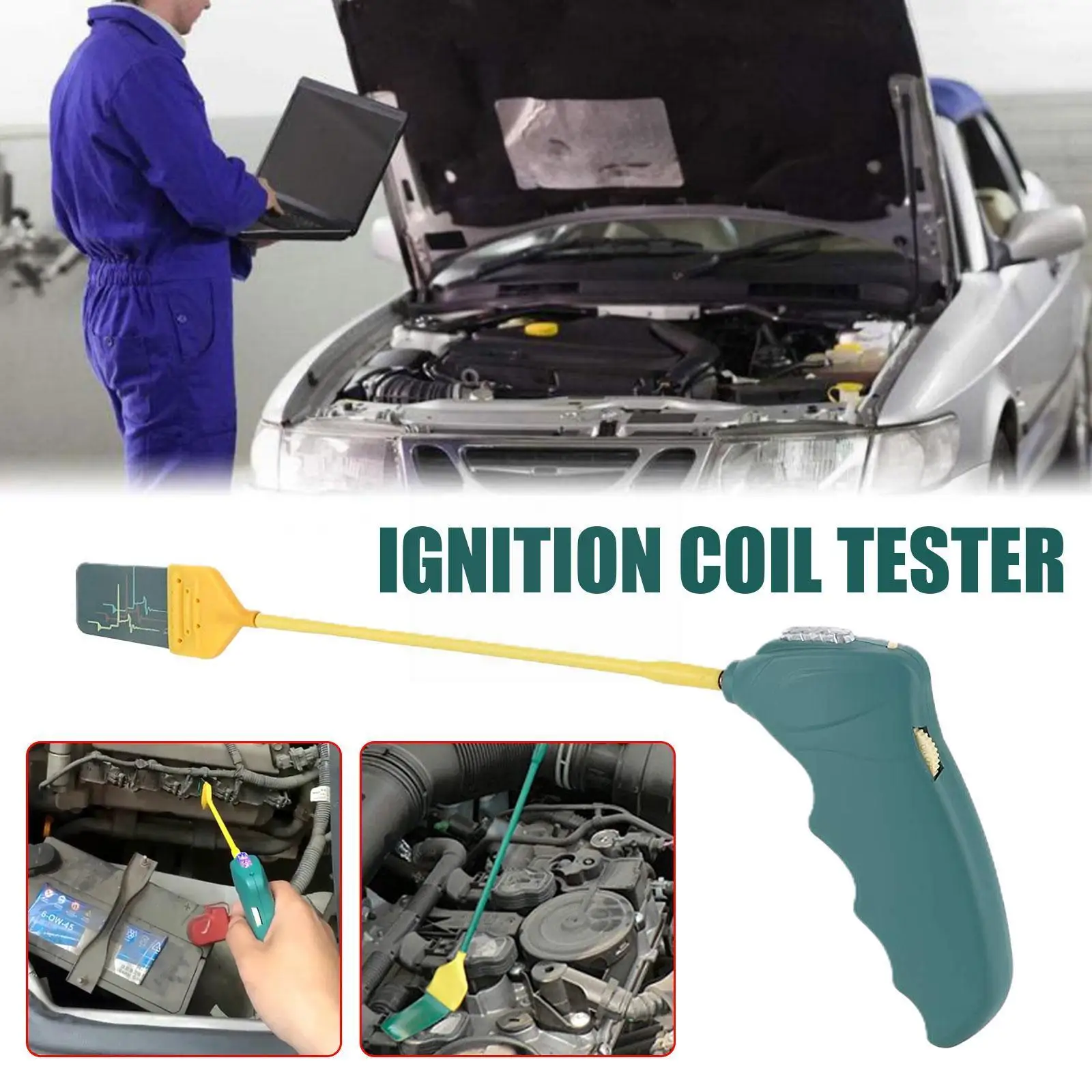 

Car Ignition Coil Tester Professional Coil On Plug Car Ignition Auto Tester Ignition Coil Quick Coil System Check Tester F6b3