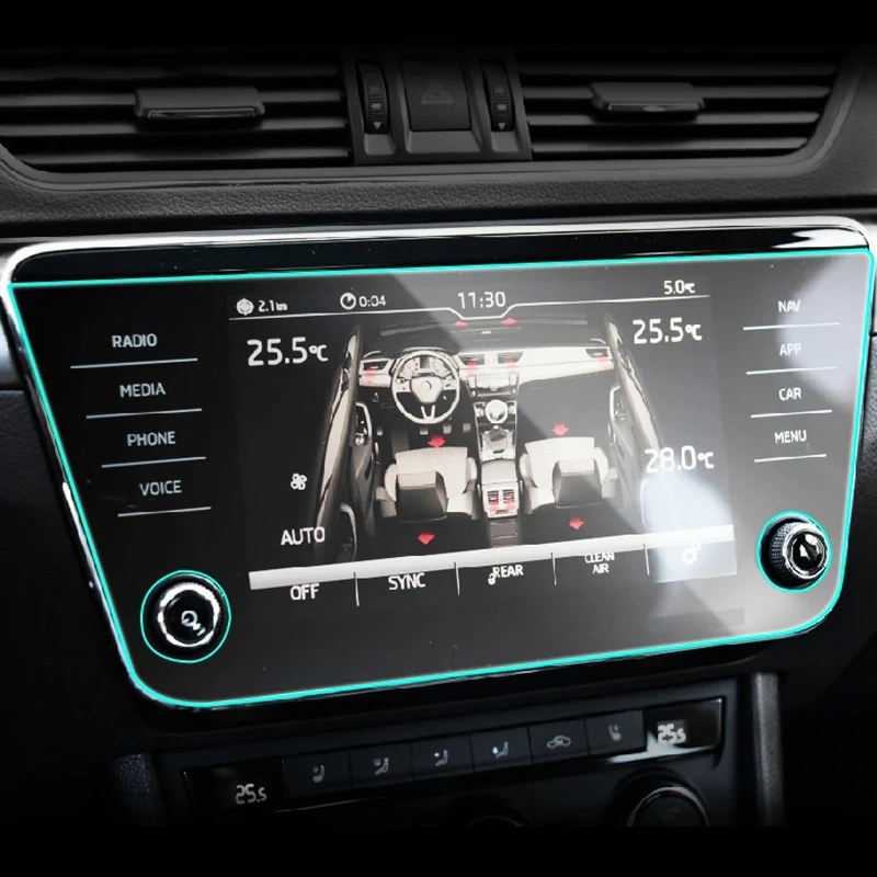 

For Skoda Superb 2018-2023 Car Interior Accessories GPS Navigation Screen Tempered Glass Protective Film Anti-scratch Interior