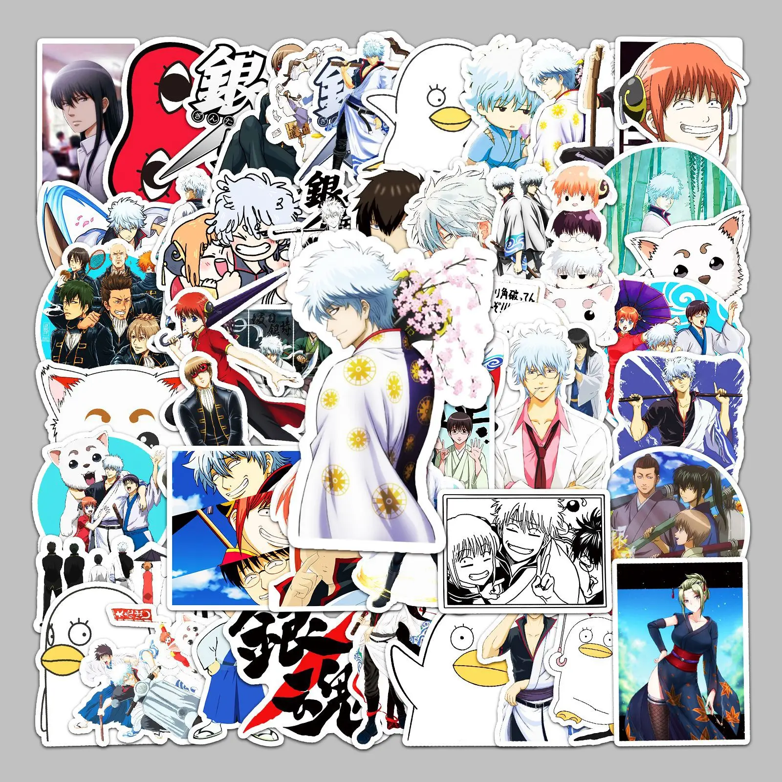 

10/30/50 Pcs GINTAMA Stickers Waterproof Skateboard Motorcycle Guitar Luggage Laptop Bicycle Sticker Kids Toys
