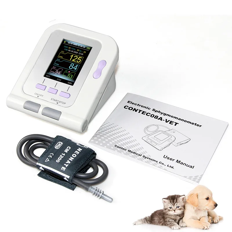 

Pet Sphygmomanometer Cuff Optional Blood Oxygen Tongue Clip Oxygen Saturation Clip Probe Measuring Sphygmomanometer