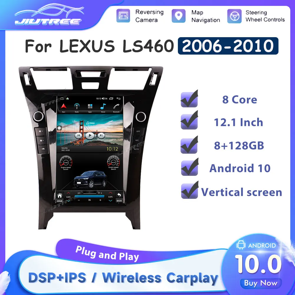 

12.1 inch Car stereo video player For LEXUS LS460 2006-2010 Android Tesla style car radio multimedia player HD Vertical screen
