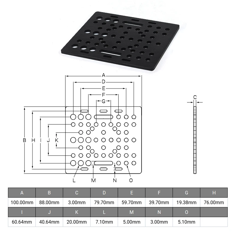 

Universal V-Slot Gantry Plate 20-80mm для 3D принтеров