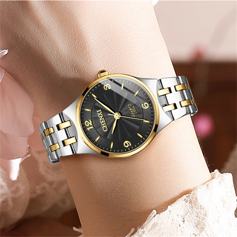 Enlarge CHENXI Watch For Women Original Classic Silver Steel Quartz Clock Casual Business Elegant Ladies Waterproof Watches Luxury Gift