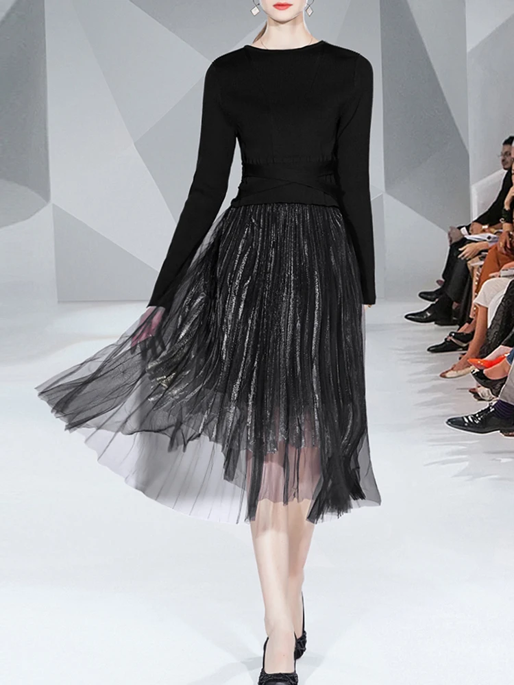 GVUW Повседневный комплект из 2 предметов женские вязаные топы с длинными рукавами