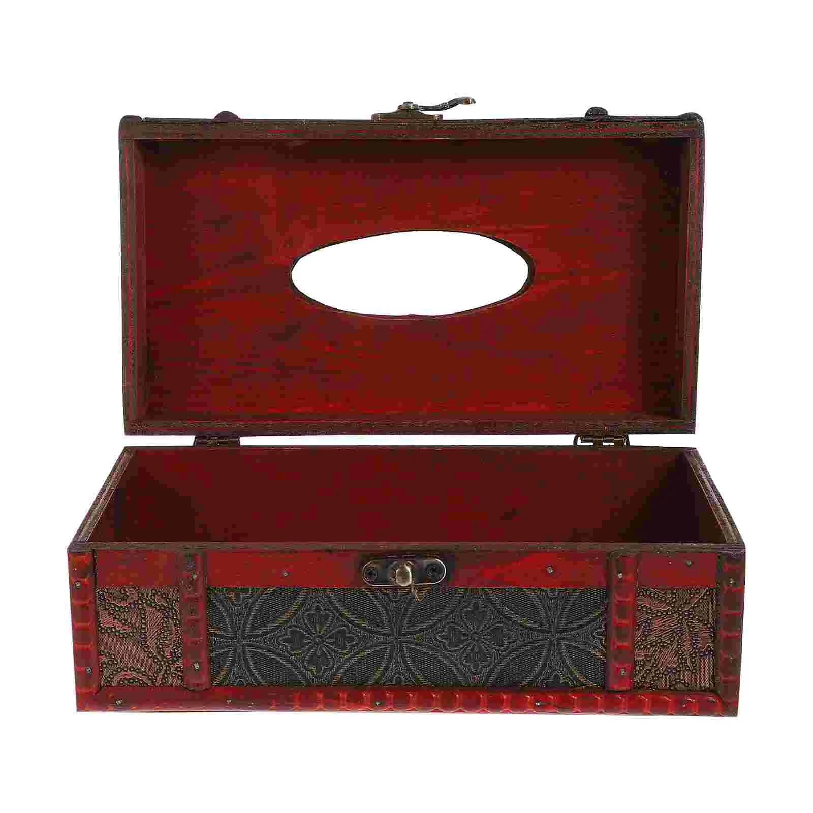 

Paper Box Hand Towel Dispenser Countertop Tissue Holder Classical Rectangular Napkin Box Plywood Desktop Decoration Storage box