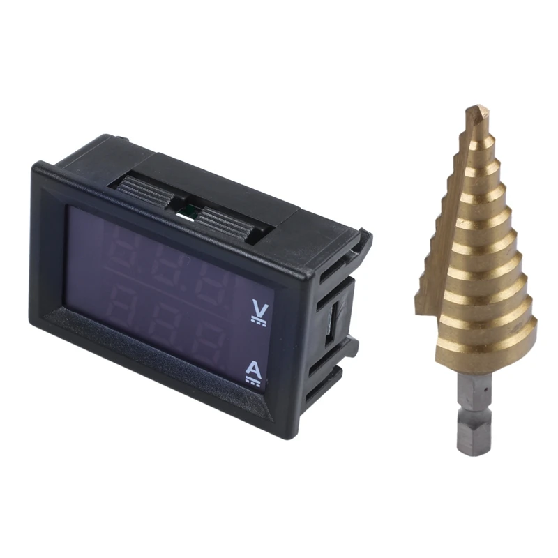 

Big Deal 1 Pcs DC0-100V 10A LED DC Dual Display Digital Voltage Current Meter Head With Fine Tuning & 1 Pcs 4-22MM HSS 4241 Hex