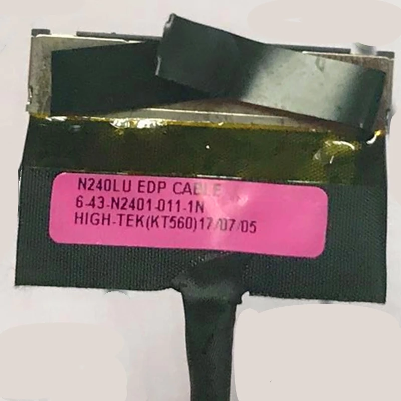 Фото Новый оригинальный ЖК-кабель для ноутбука clevo N240 N240LU N250 Turion a-4680 EDP FHD LVDS EDP кабель 6-43-N2401-011-1N 30pin №2