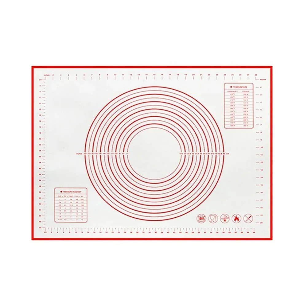 Силиконовый коврик для замешивания, антипригарный силиконовый коврик для теста, лист для приготовления теста для пиццы, противень для выпечки, раскатка теста для помадки, коврик для выпечки, вкладыш для духовки