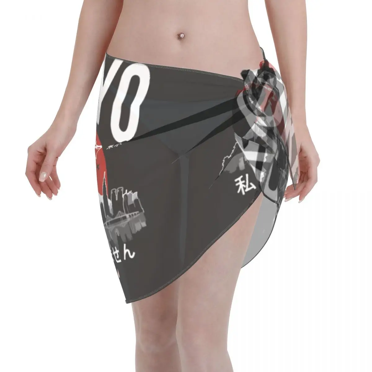 

Tokyo Japanese Sexy Women Beach Cover Up Wrap Chiffon Swimwear Pareo Scarf Sarong Beach Wear Bikini Cover-Ups Skirts Swimsuit