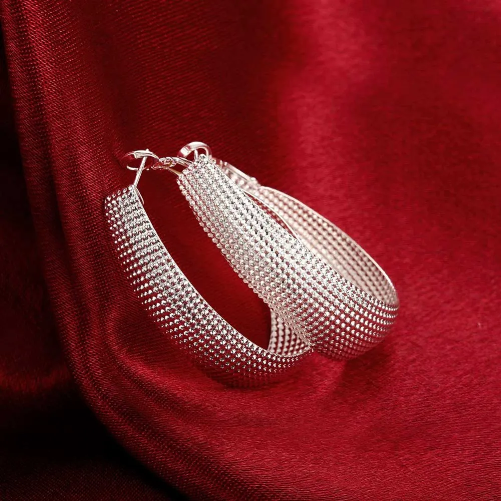

Hot Sale Silver Earrings for Women Fashion Retro ethnic style Birthday Gifts classic Wedding party lady Jewelry