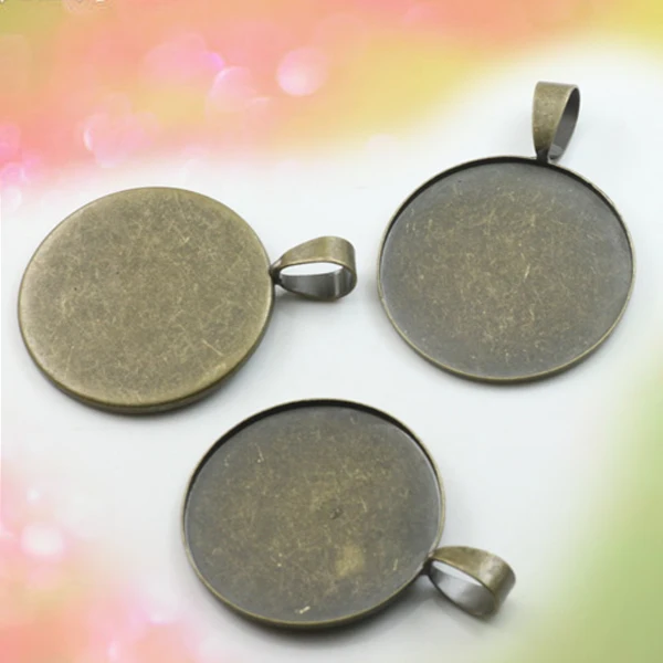 

100 шт. 25 мм Diy Pendand медное покрытие античная латунь утолщенный кран