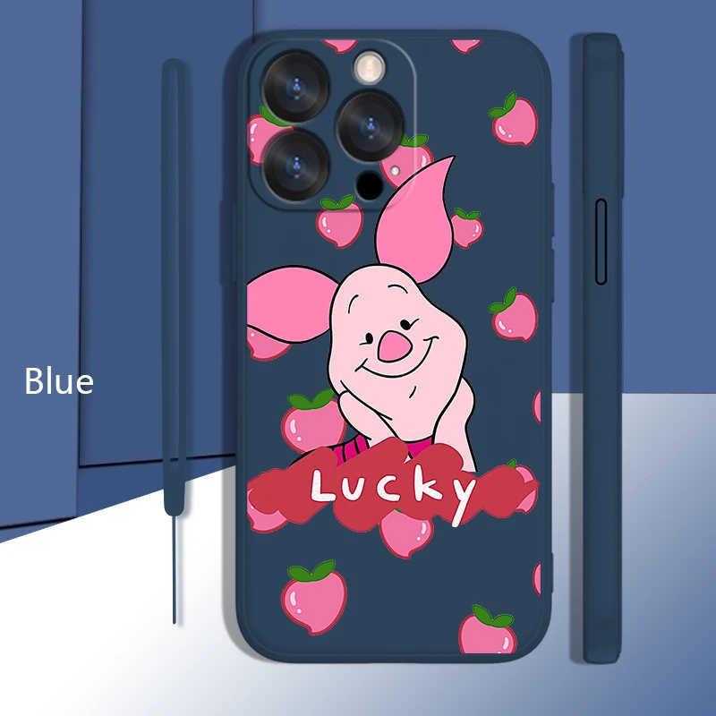 

Disney Winnie the Pooh Cartoon Case For Apple iPhone 14 13 12 Mini 11 Pro XS MAX XR X 8 7 SE Plus Liquid Rope Phone Cover Core