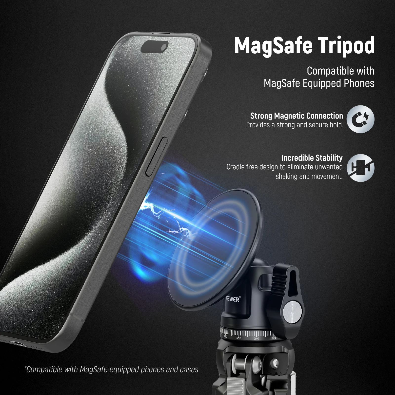 NEEWER TP29 Мини-металлический настольный мини-штатив с шаровой головкой 360