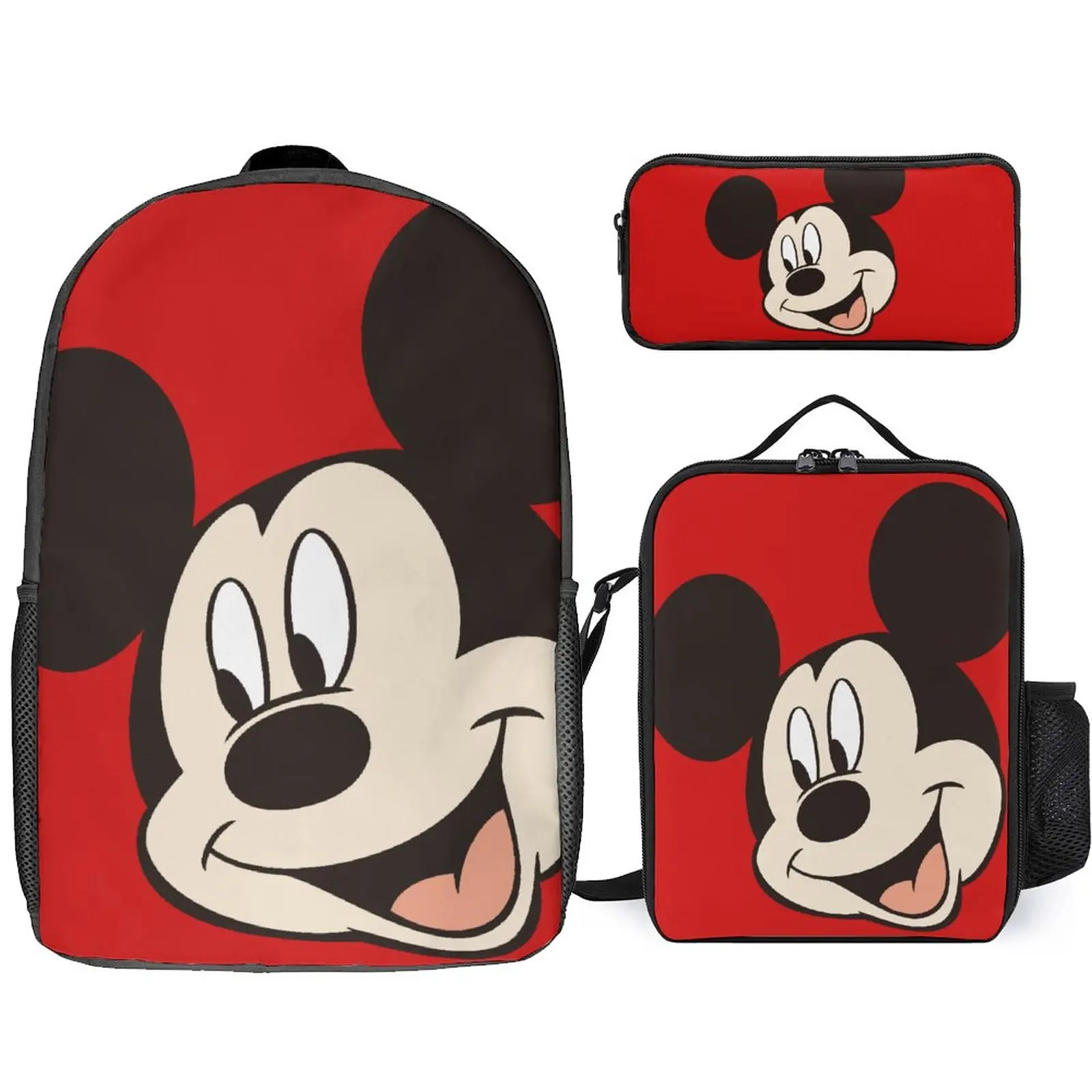 

Набор сумок для книг, набор из 3 предметов, женская сумка для завтрака, дорожная и школьная Портативная сумка для багажа, индивидуальный дизайн Диснея
