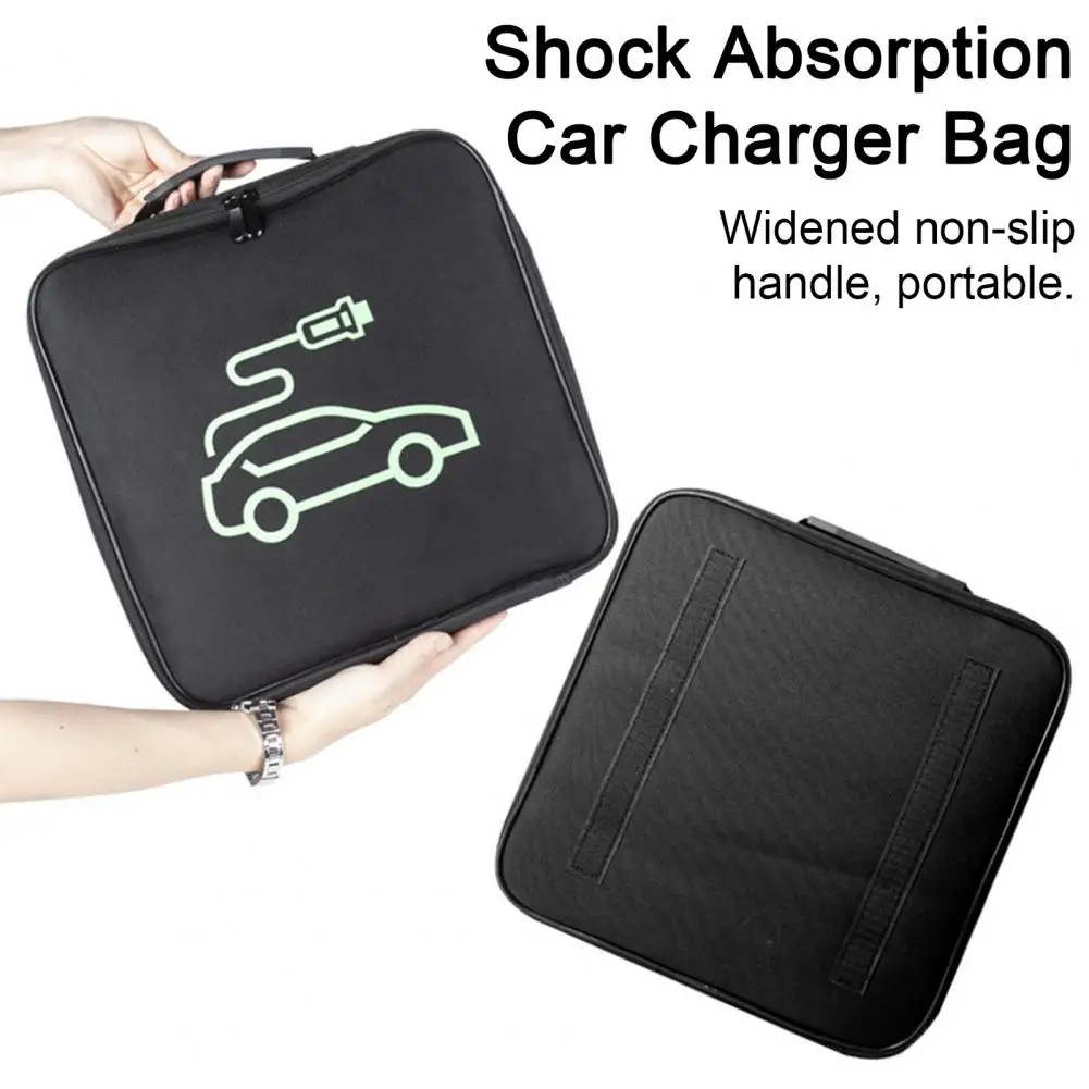 

AUTO Car Charging Cable Storage Bag Waterproof Jumper Cable Bag Cable Bag Tools Storage Bag EV Cables Cords Hoses Organizer Case