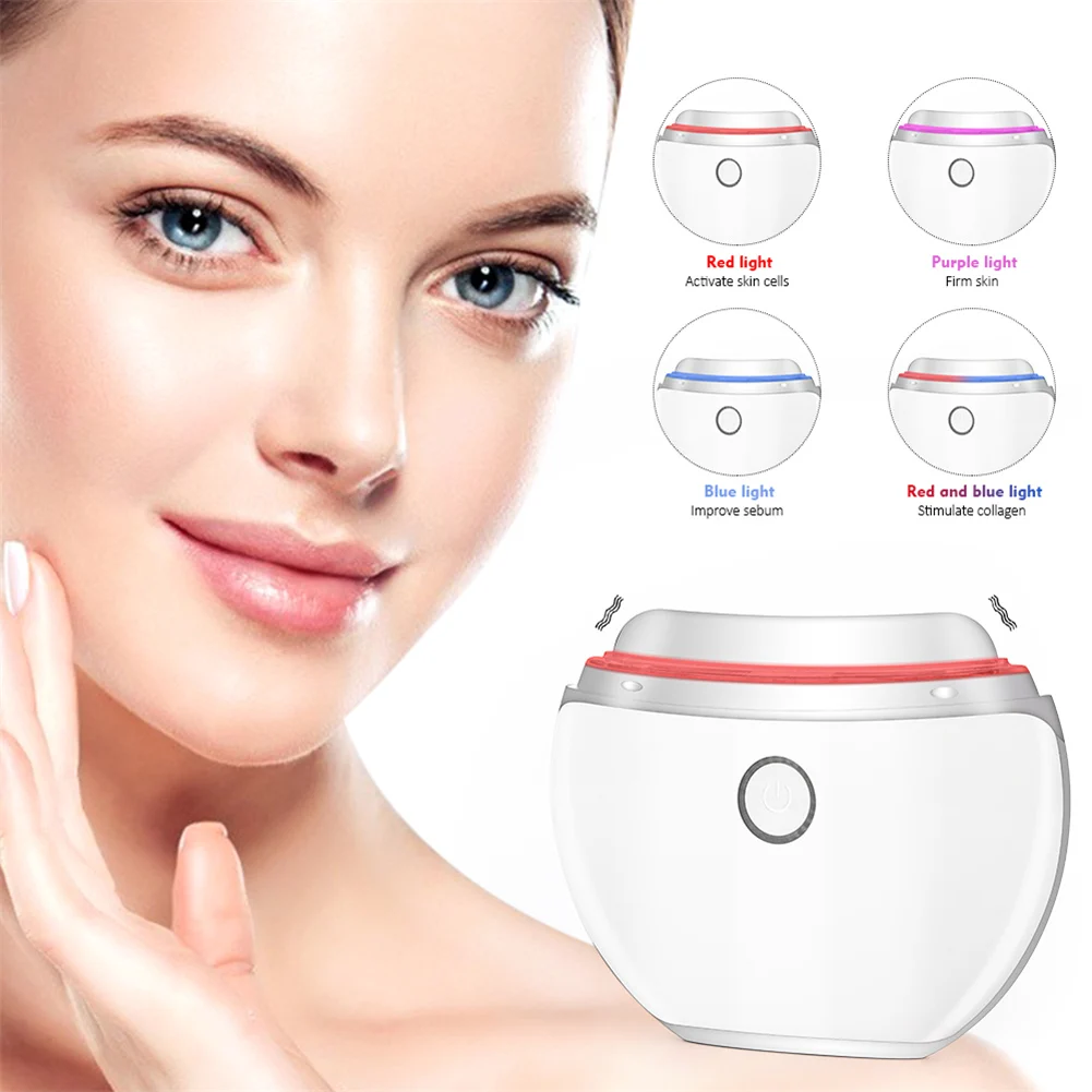 

Electric Face Body Gua Sha Board Red Blue Light Therapy Scraping Plate V Face Anti Aging Heated Vibrating Beauty Facial Massager