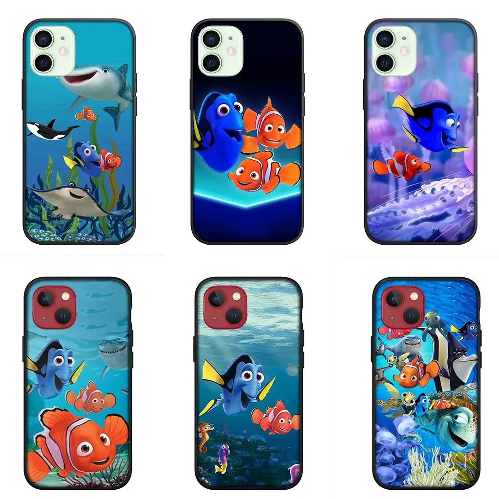 Чехол в виде поискок Немо марлина Дори мягкий чехол для Apple iPhone 15 14 Plus 13 12 Mini Pro Max +
