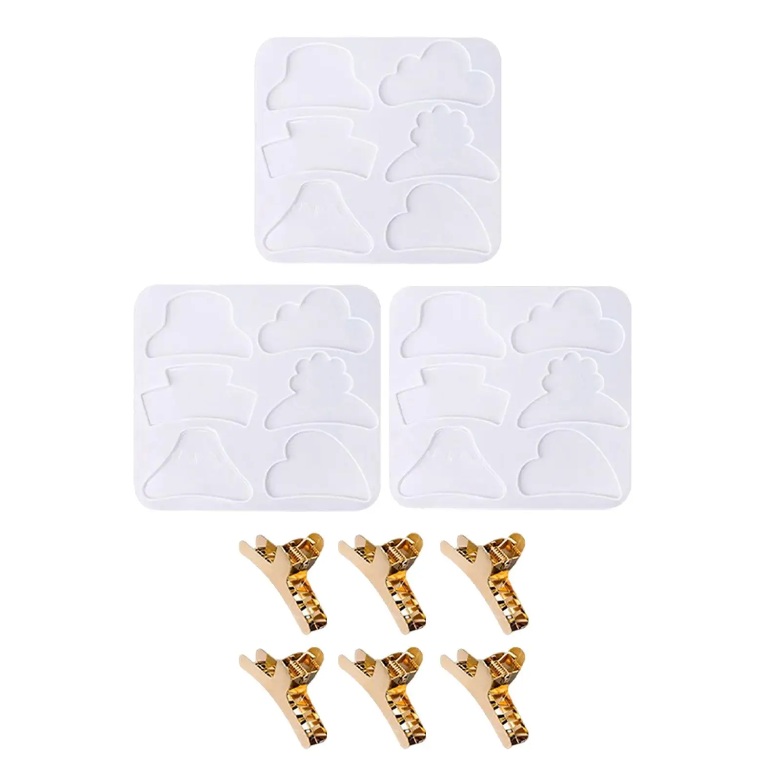 

Silicone Hair Clip Mold DIY Epoxy Hairpin Tool Jewelry Making Crafts Pendant