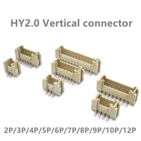 10pcs smt new hy2 0mm vertical type with lock and buckle 2 0mm pitch connector 2p 3p 4p 5p 6p 7p 8p 9p 12p hy2 0 vertical seat
